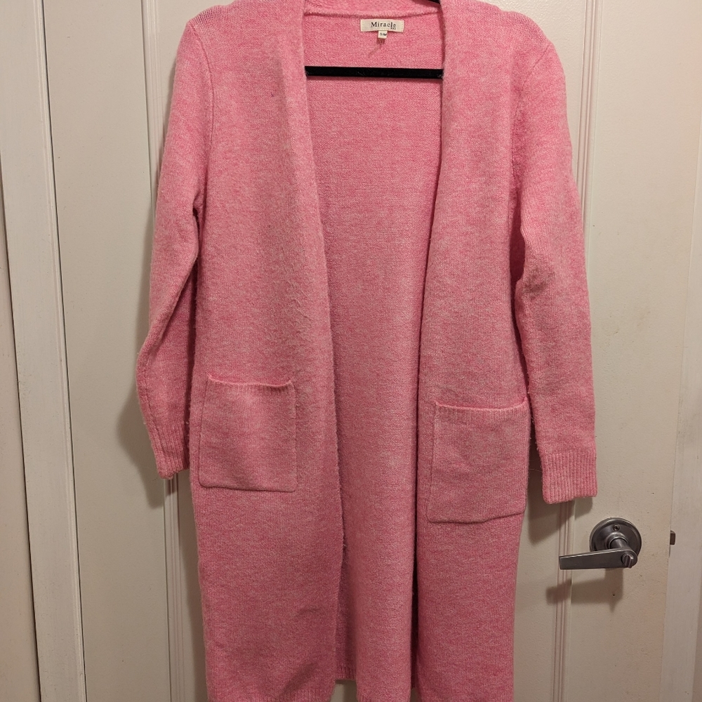 Neon Pink Miracle Long Cardigan